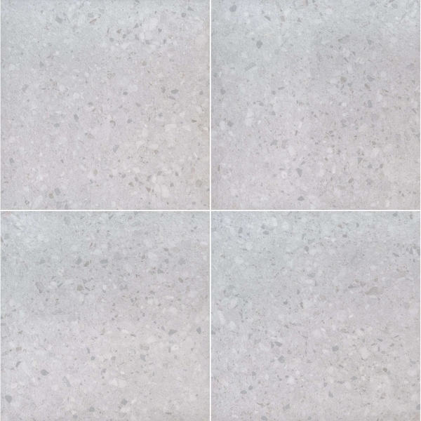 Terrazo Glacier 24 in.  X 24 in.  Porcelain Paver Tile, 2PK